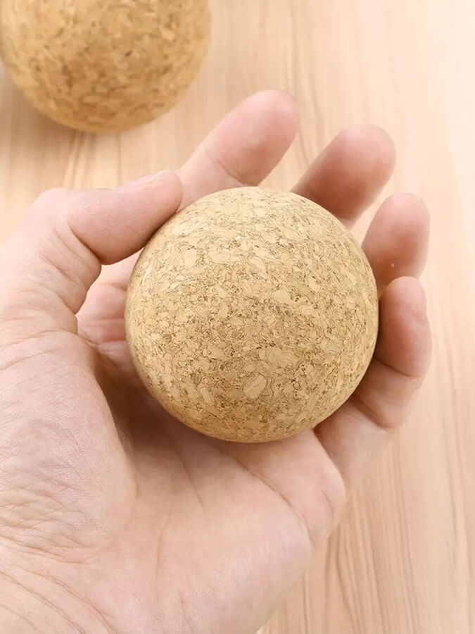 Cork Massage Ball Set of 3 - Natural Fascia Release Tools