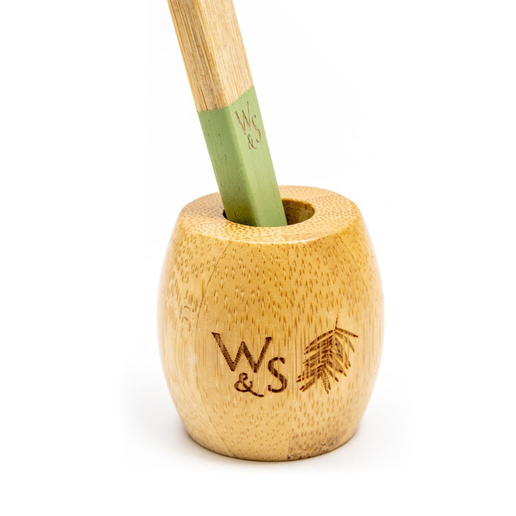 Bamboo Toothbrush Stand for Adults