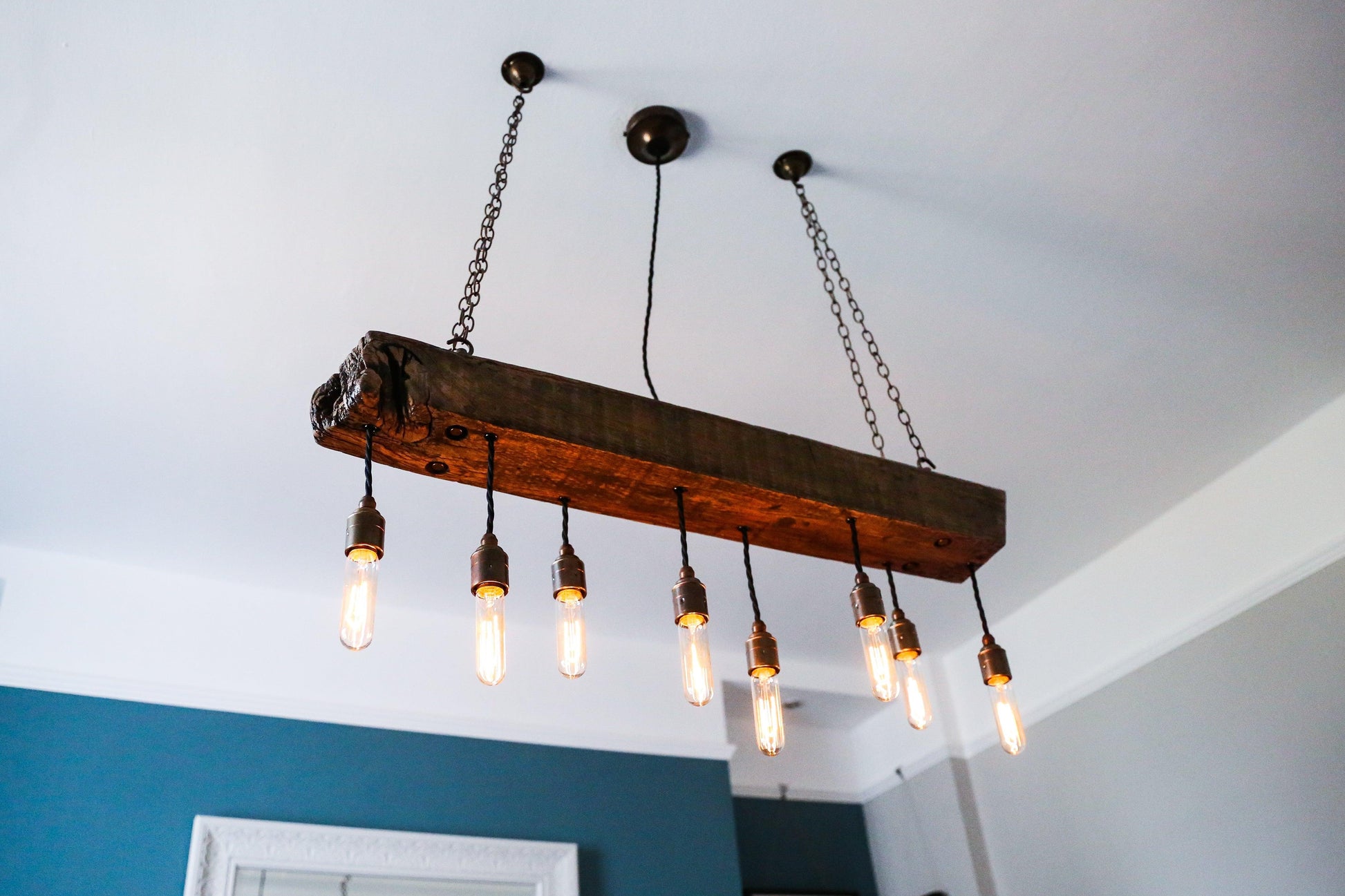 Oak Beam Chandelier Bespoke Made to Order