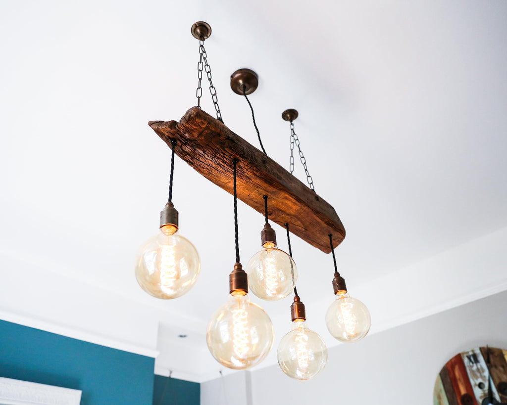 Oak Beam Chandelier Bespoke Made to Order