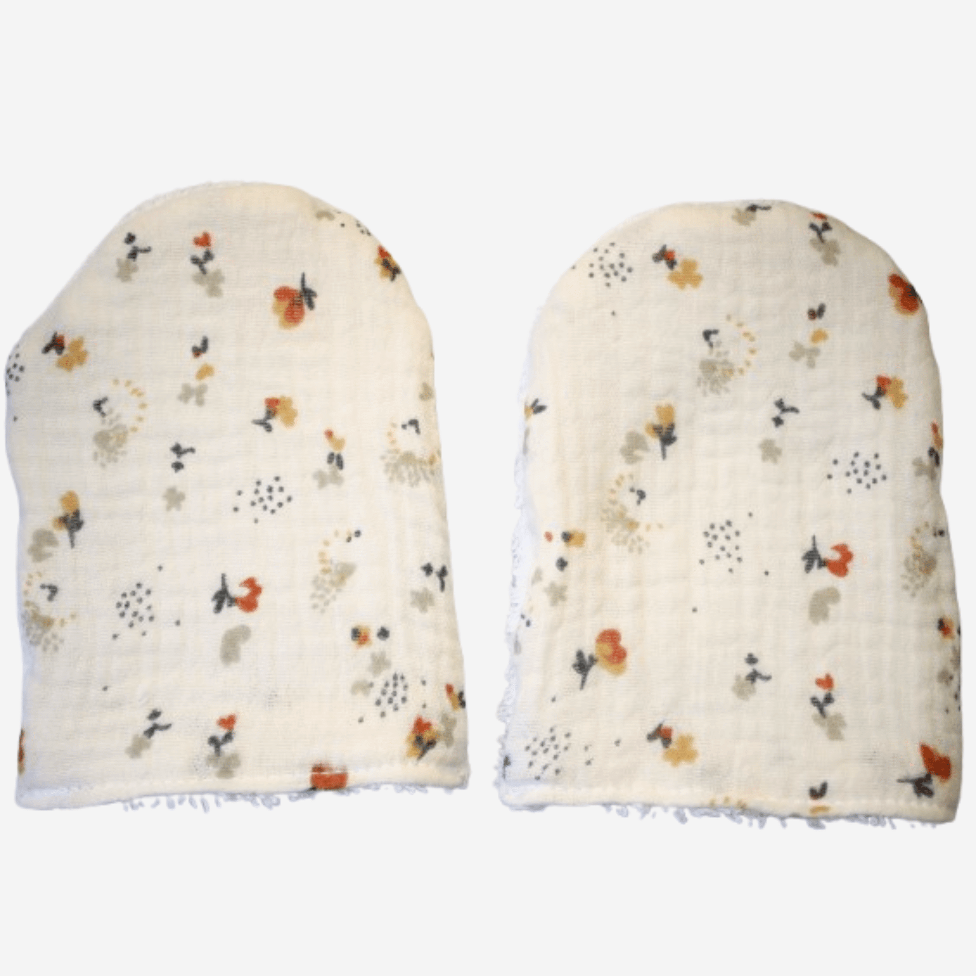 Hedgehog Baby Bath Mitts Oeko Tex Certified Soft Muslin