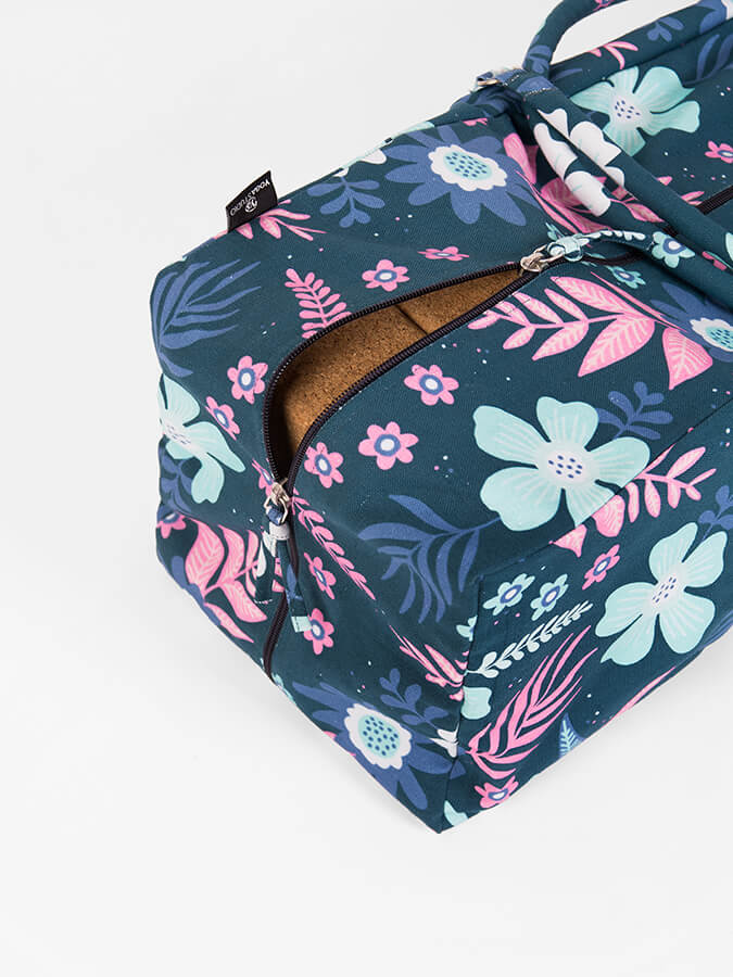 Organic Cotton Yoga Equipment Bag in Floral Design