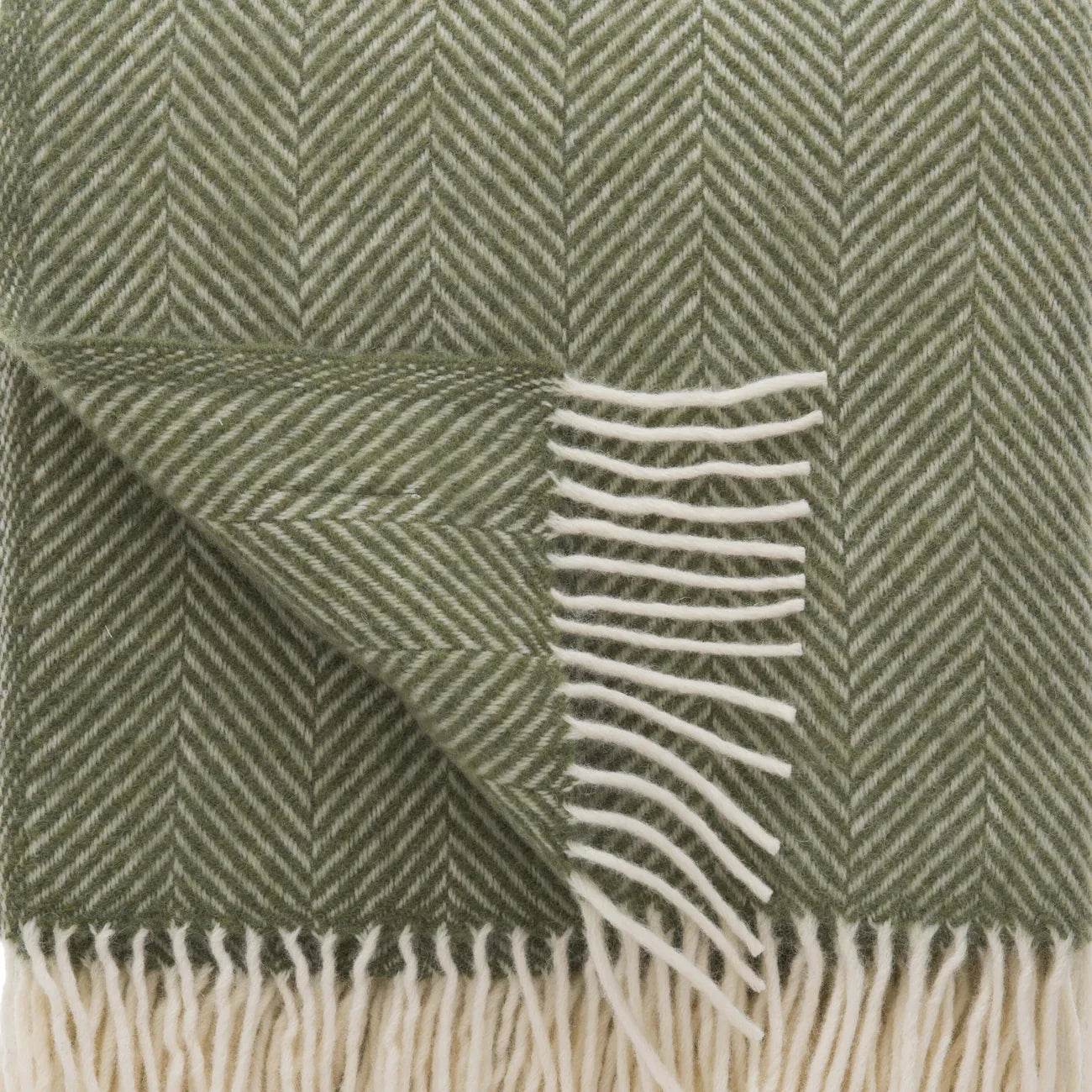 Lambswool Throw - Olive