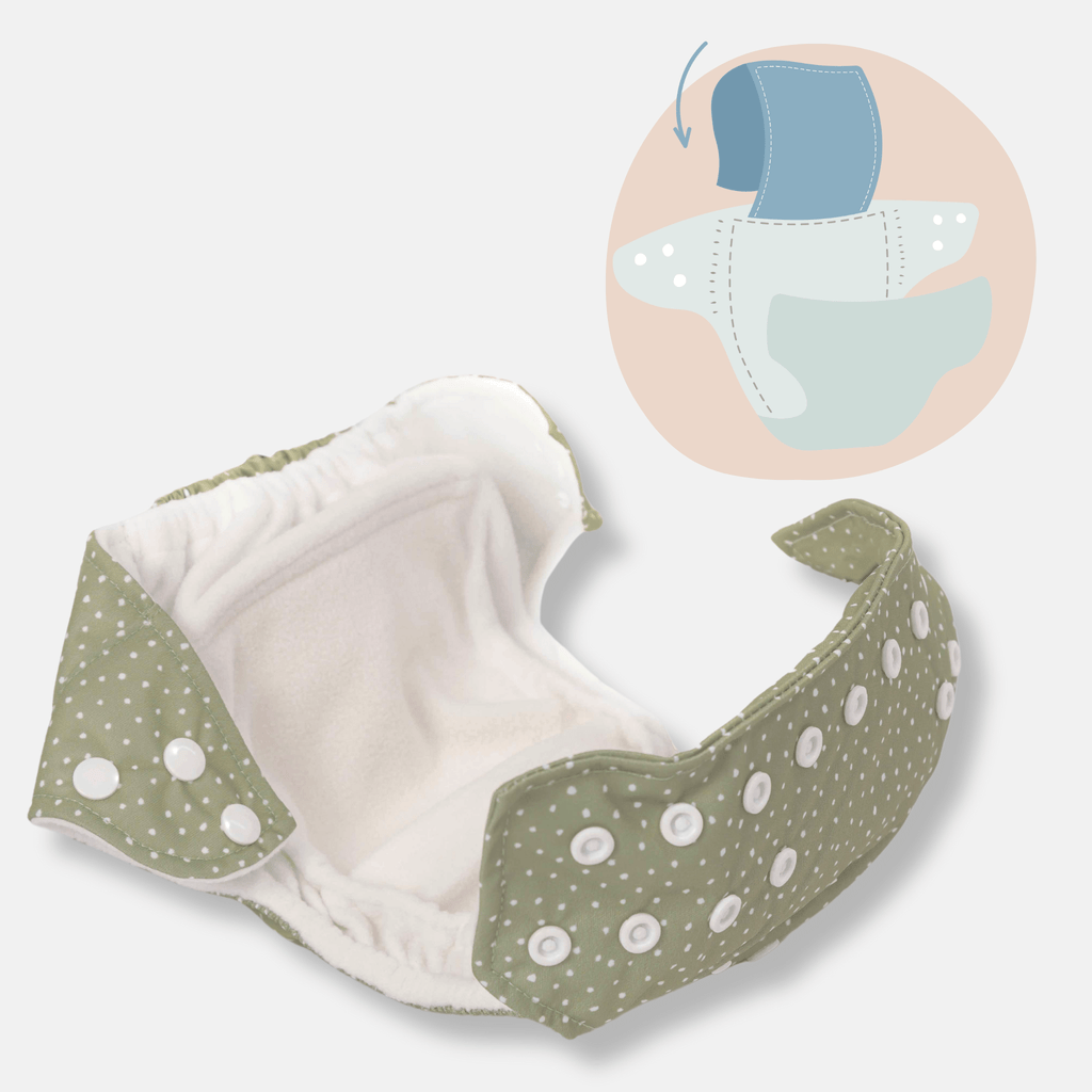 One Size Reusable Cloth Nappy in Dusty Rose
