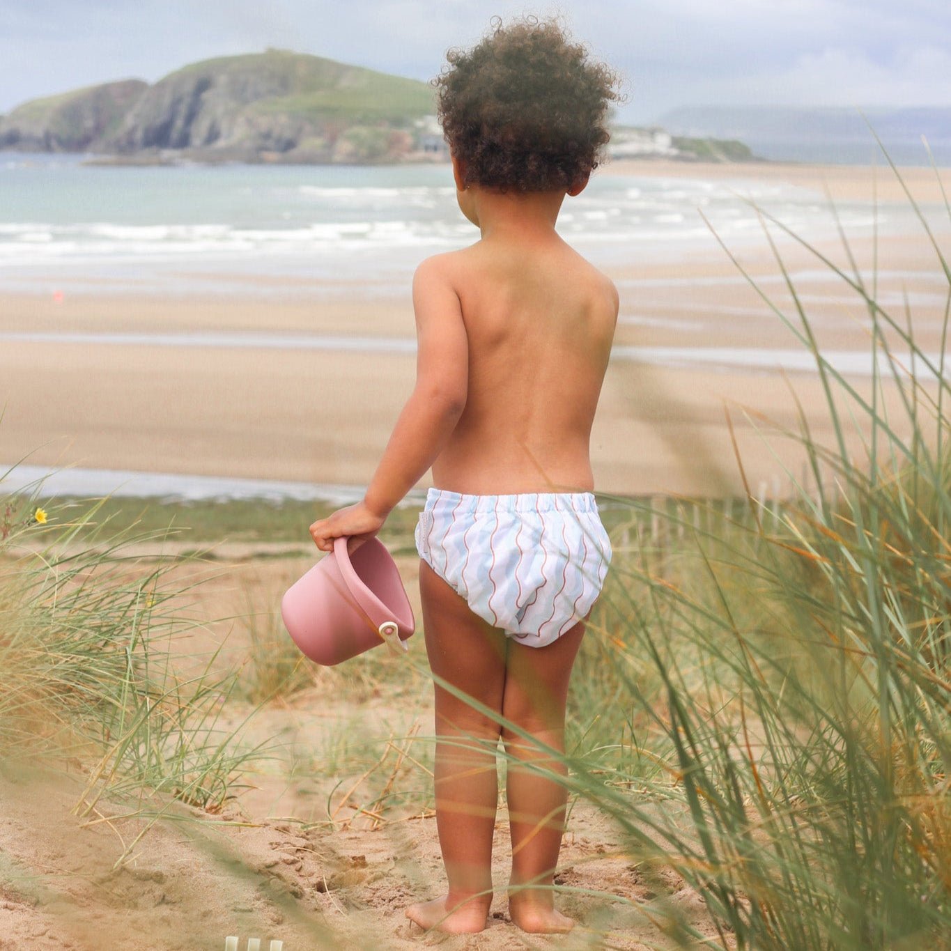 One Size Reusable Swim Nappy Baby to Toddler Wiggle Waves