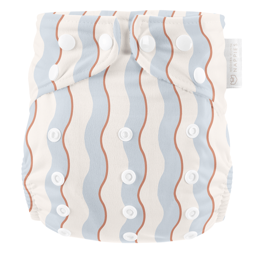One Size Reusable Swim Nappy Baby to Toddler Wiggle Waves