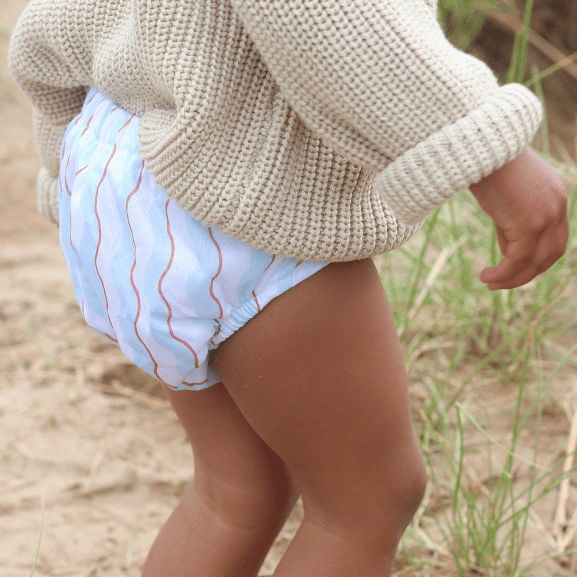 One Size Reusable Swim Nappy Baby to Toddler Wiggle Waves
