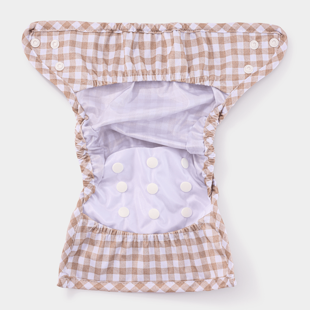 One Size Reusable Cloth Nappy Wrap in Rainbow Oatmeal