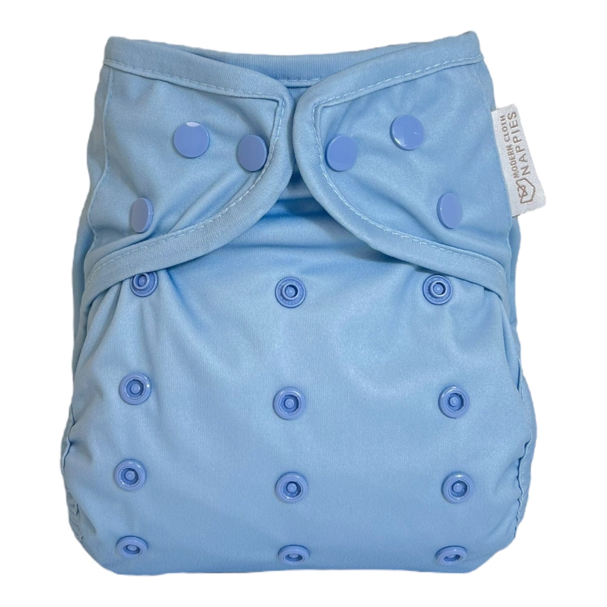 One Size Reusable Cloth Nappy Wrap in Dusty Blue