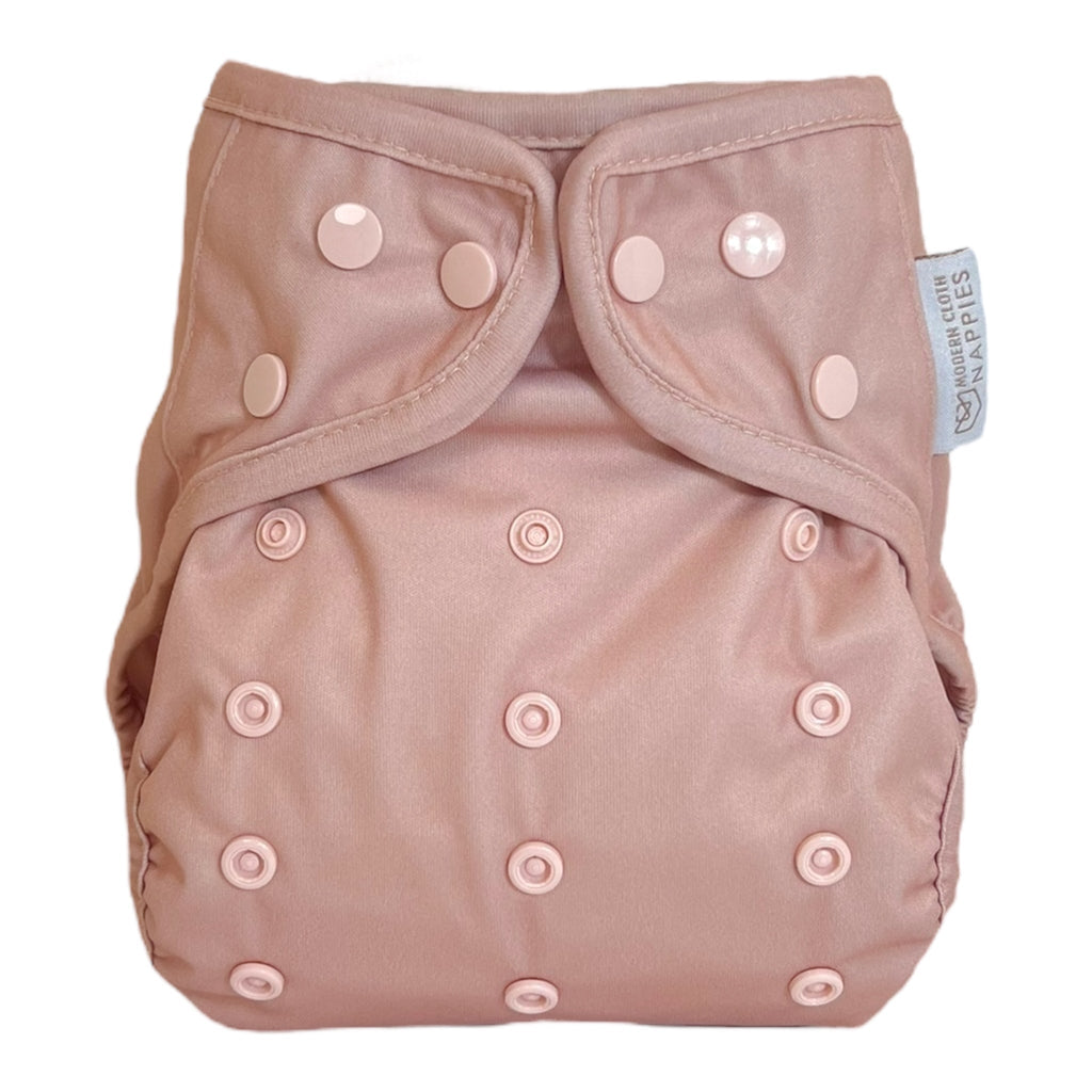 One Size Reusable Cloth Nappy Wrap in Dusty Rose