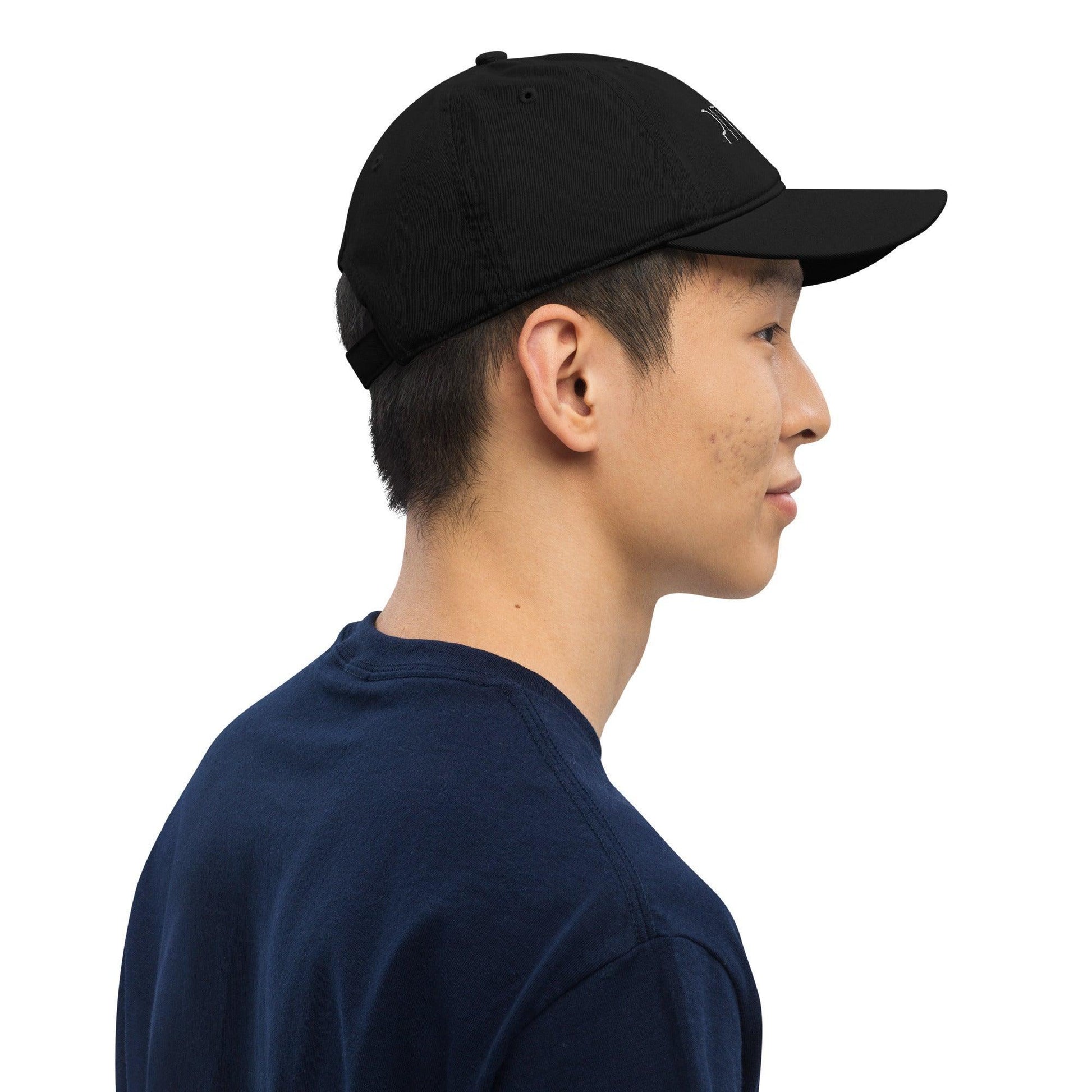 Black Baseball Cap in Organic Cotton