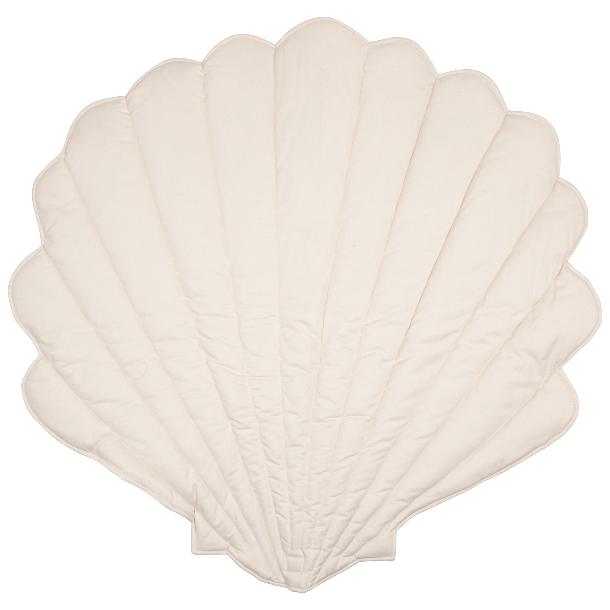 elegant handmade ginkgo leaf playmat in sand on a minimalist wooden floor