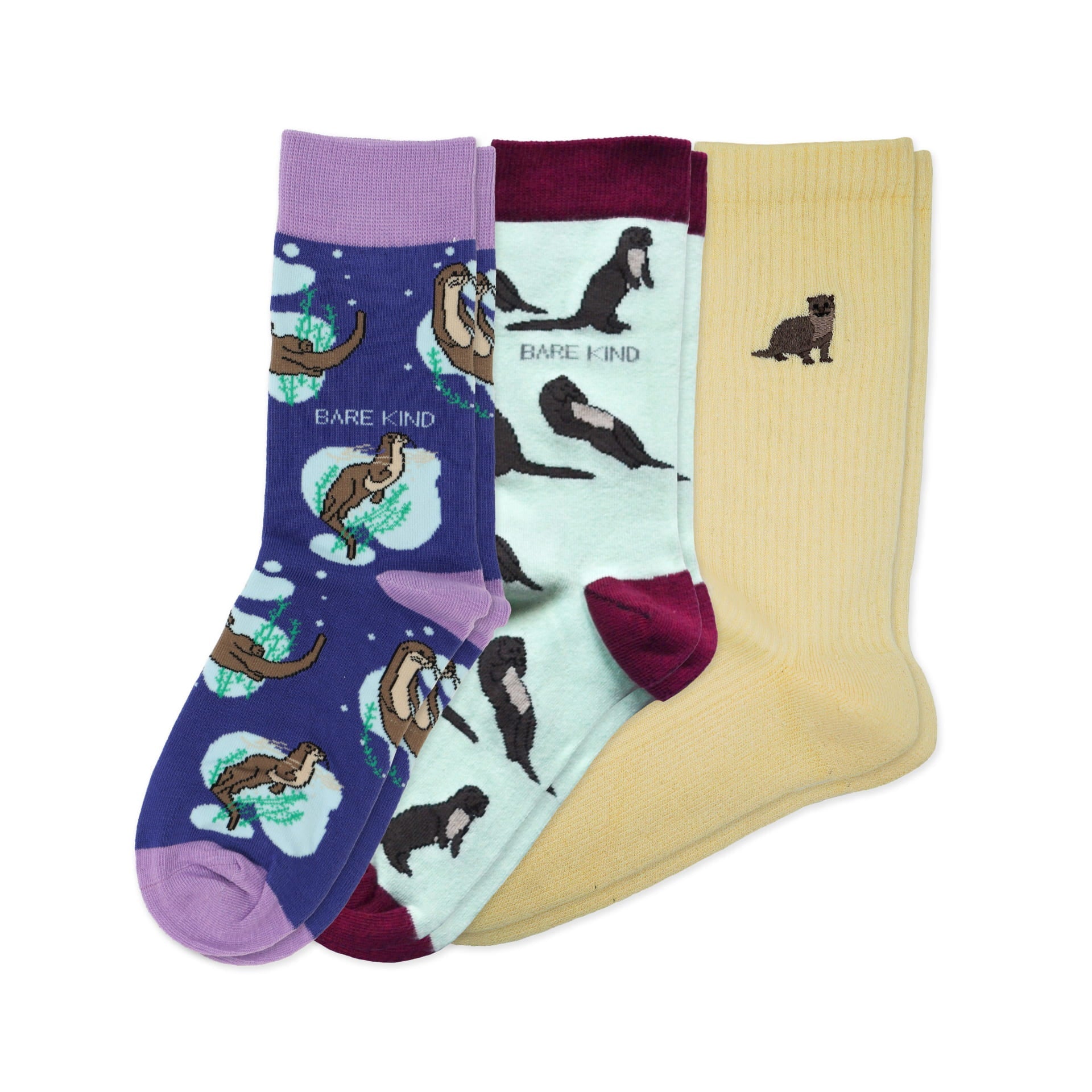 Otter Bamboo Sock 3 Pack Bundle