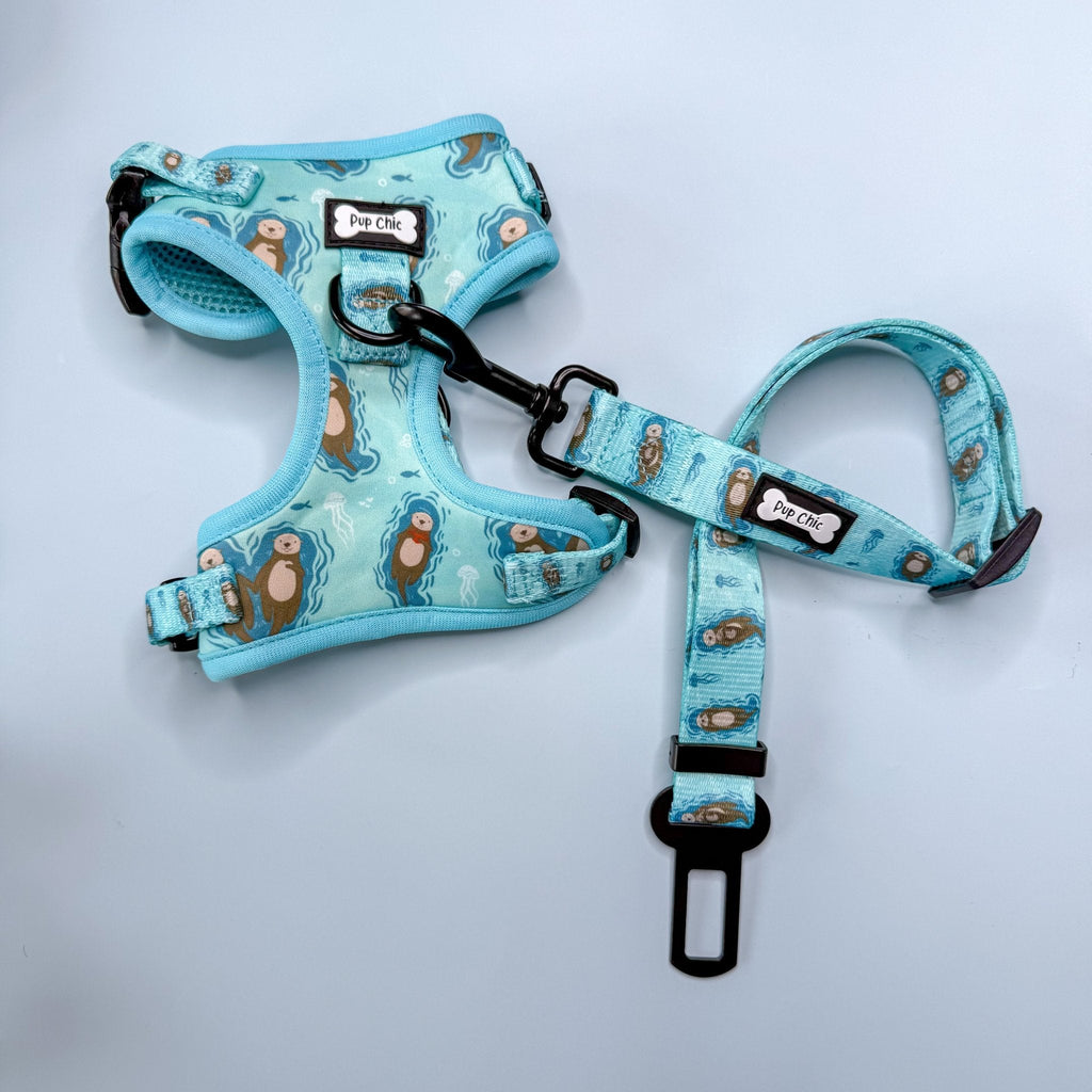 Step In Adjustable Dog Harness with Sea Otter Print