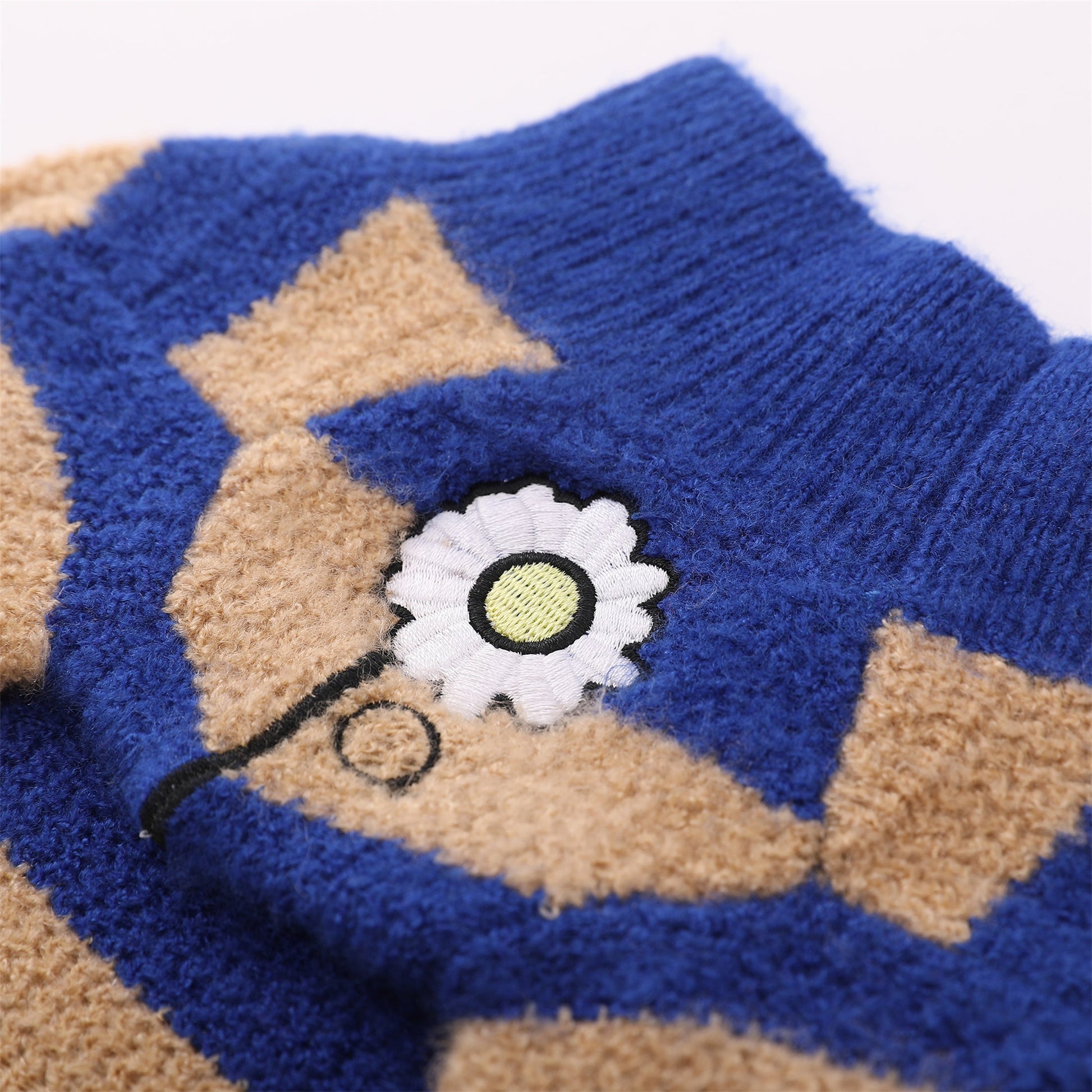 Contrast Striped Sweater in Blue and Apricot