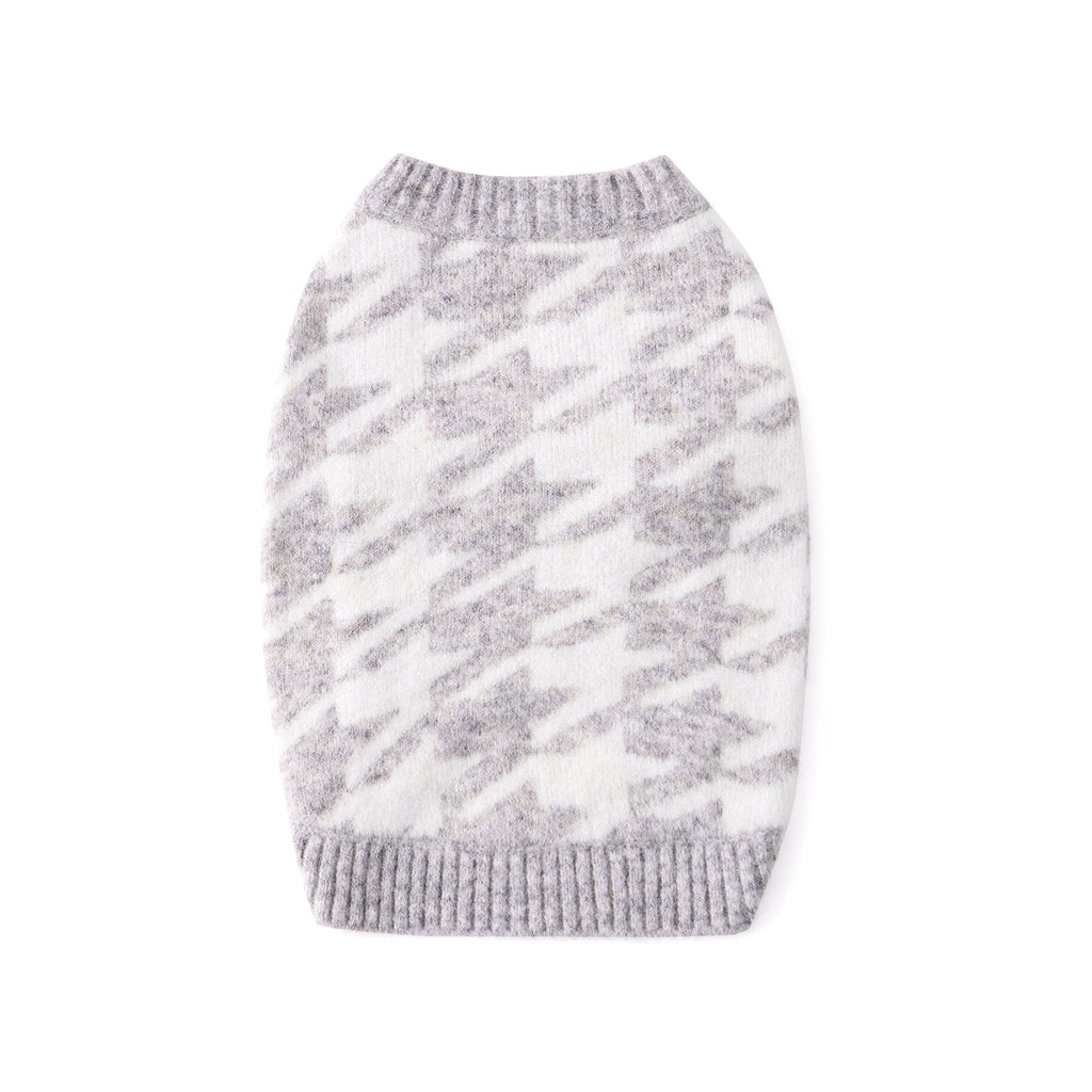 Houndstooth Wool Blend Jumper