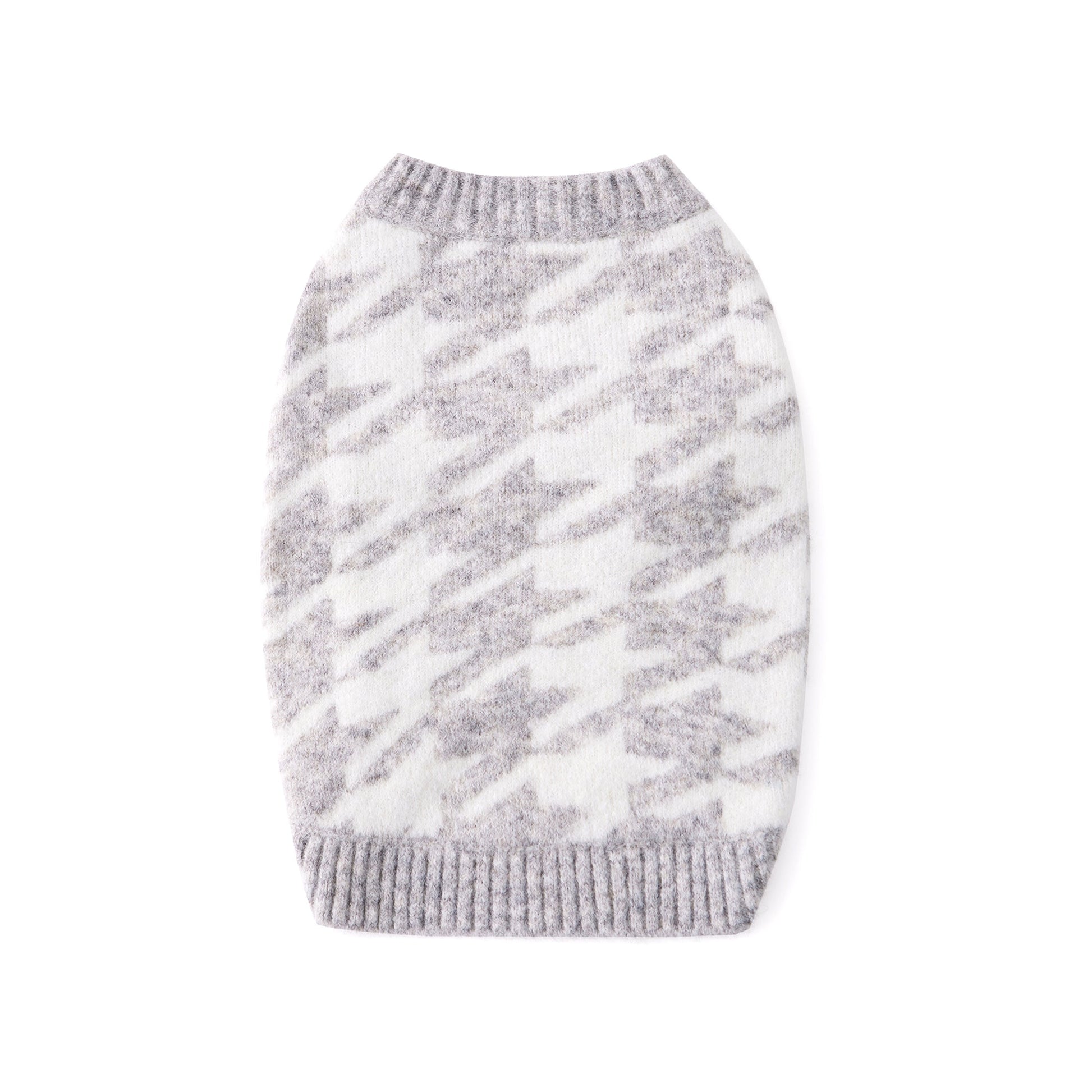 Houndstooth Wool Blend Jumper