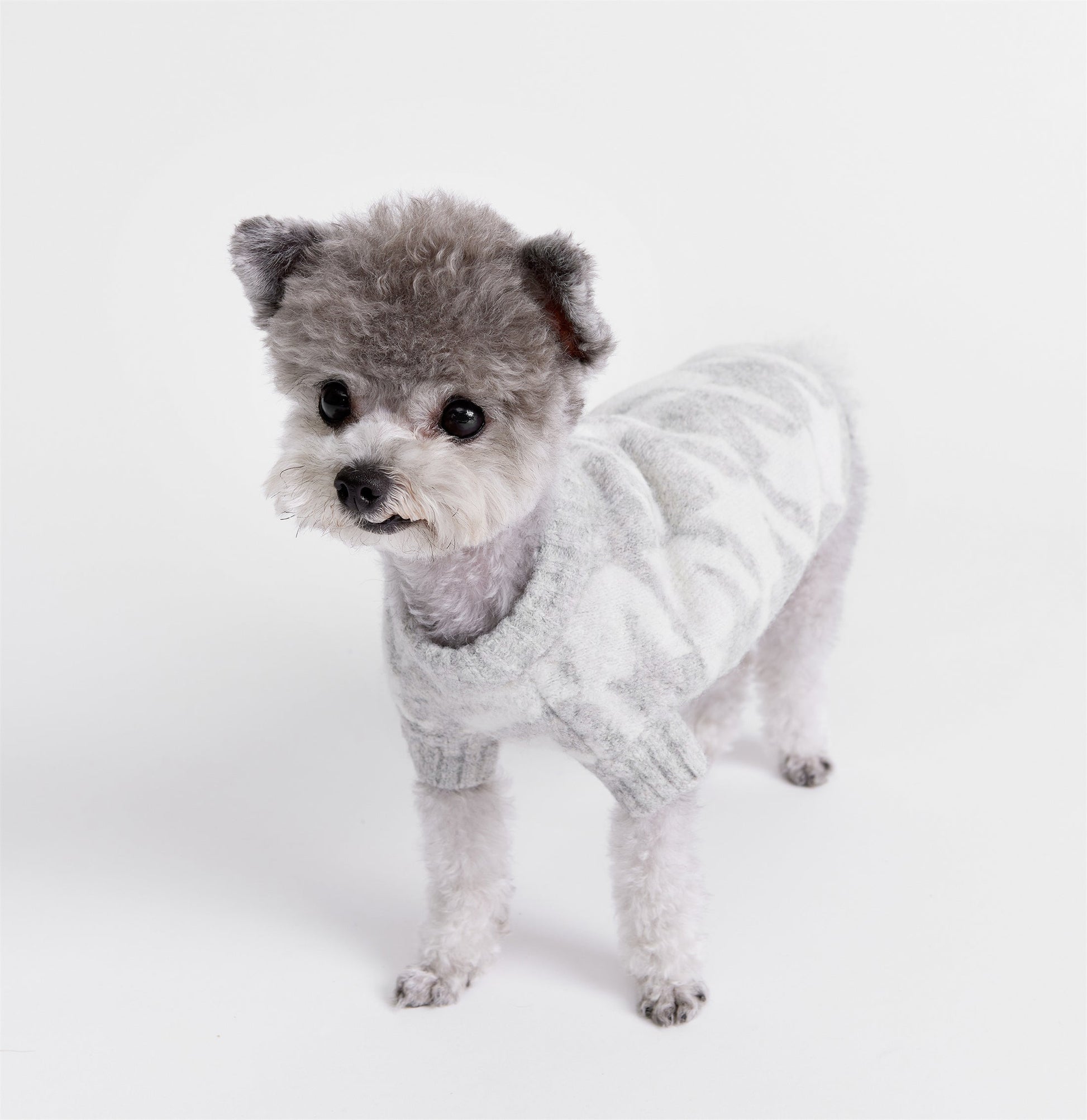 Houndstooth Wool Blend Jumper