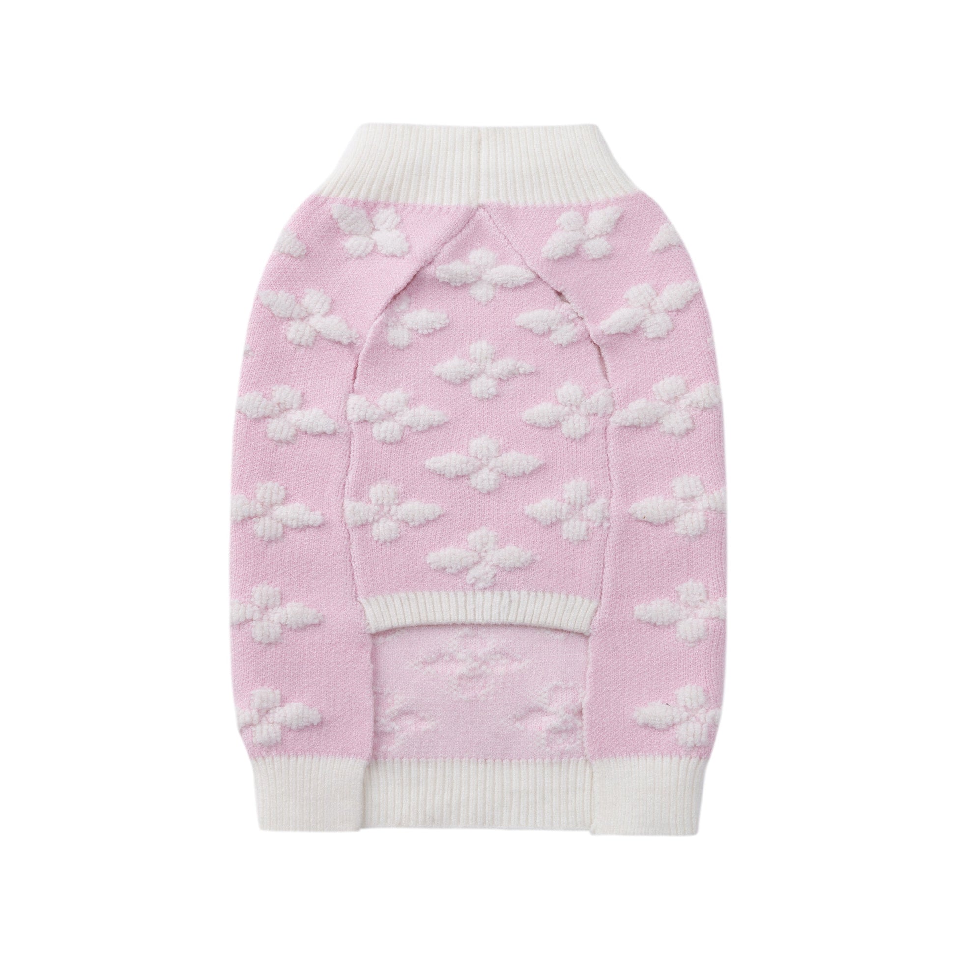 Sleeveless Floral Textured Jumper