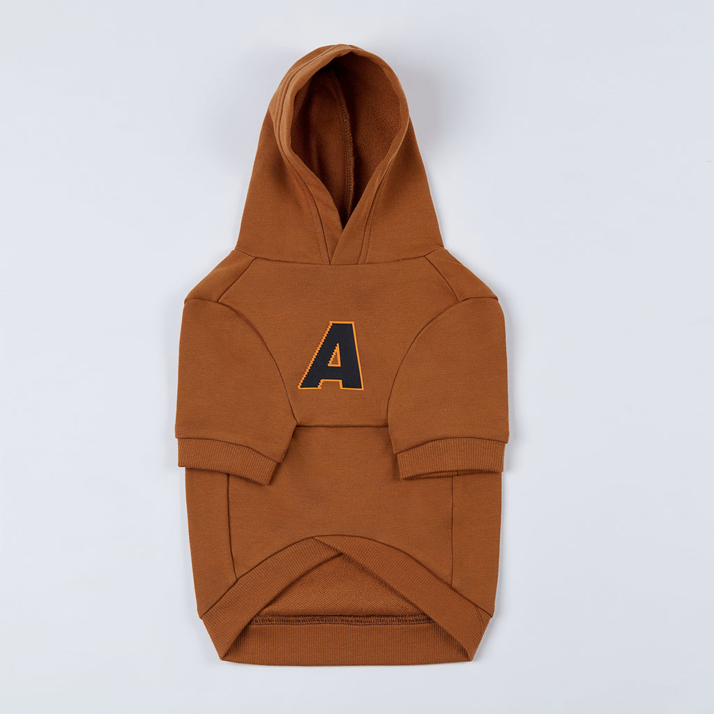 A Print Hoodie in Baby Blue or Brown