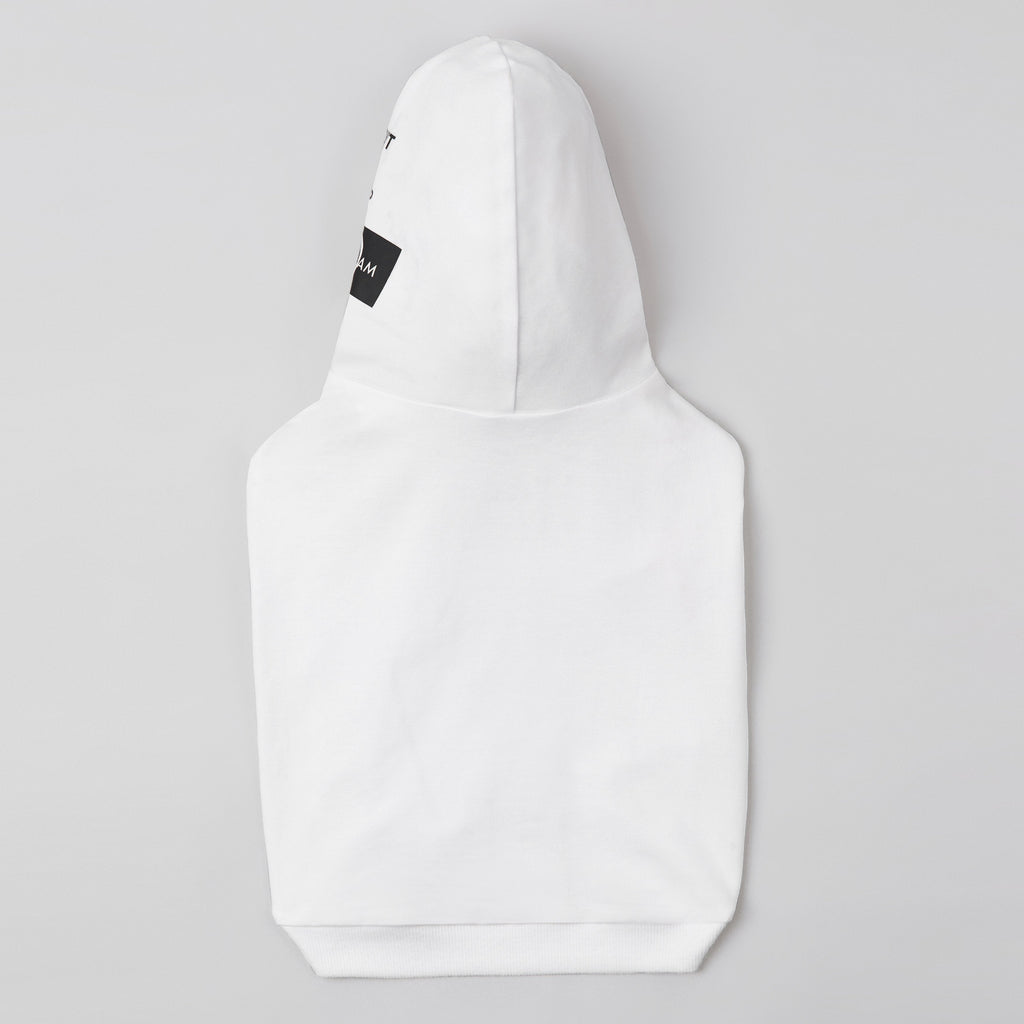 Don't Mess Me Up Hoodie White and Apricot