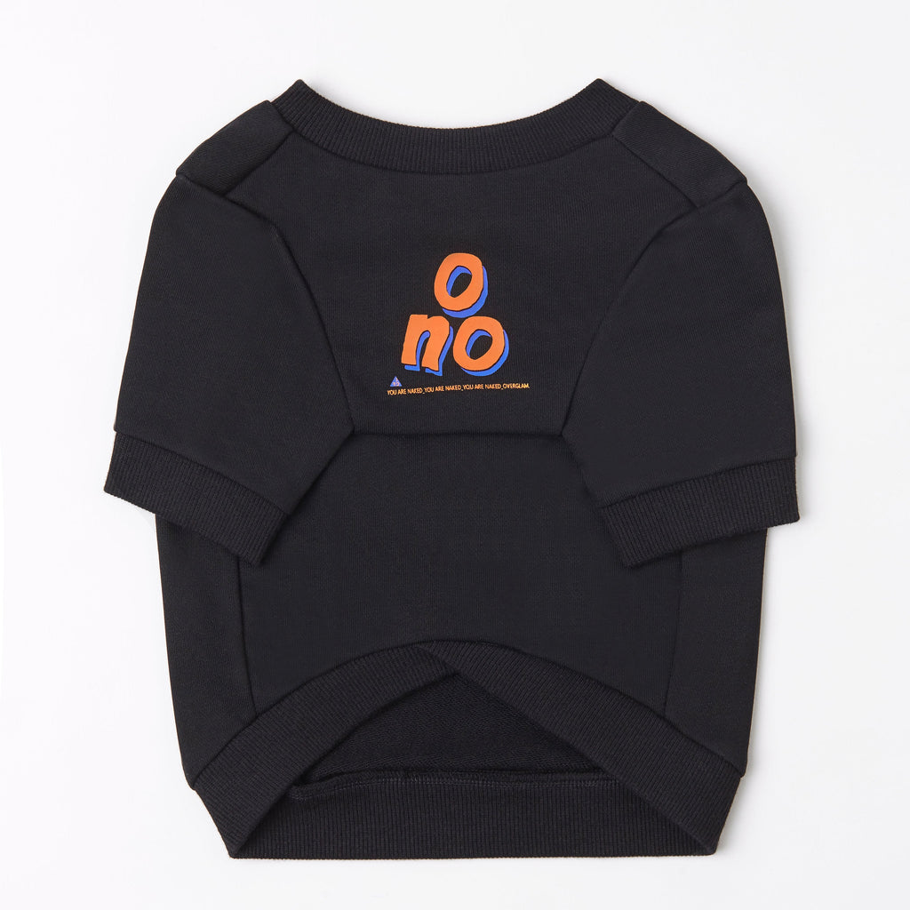 O NO Sweatshirt in Pink and Black