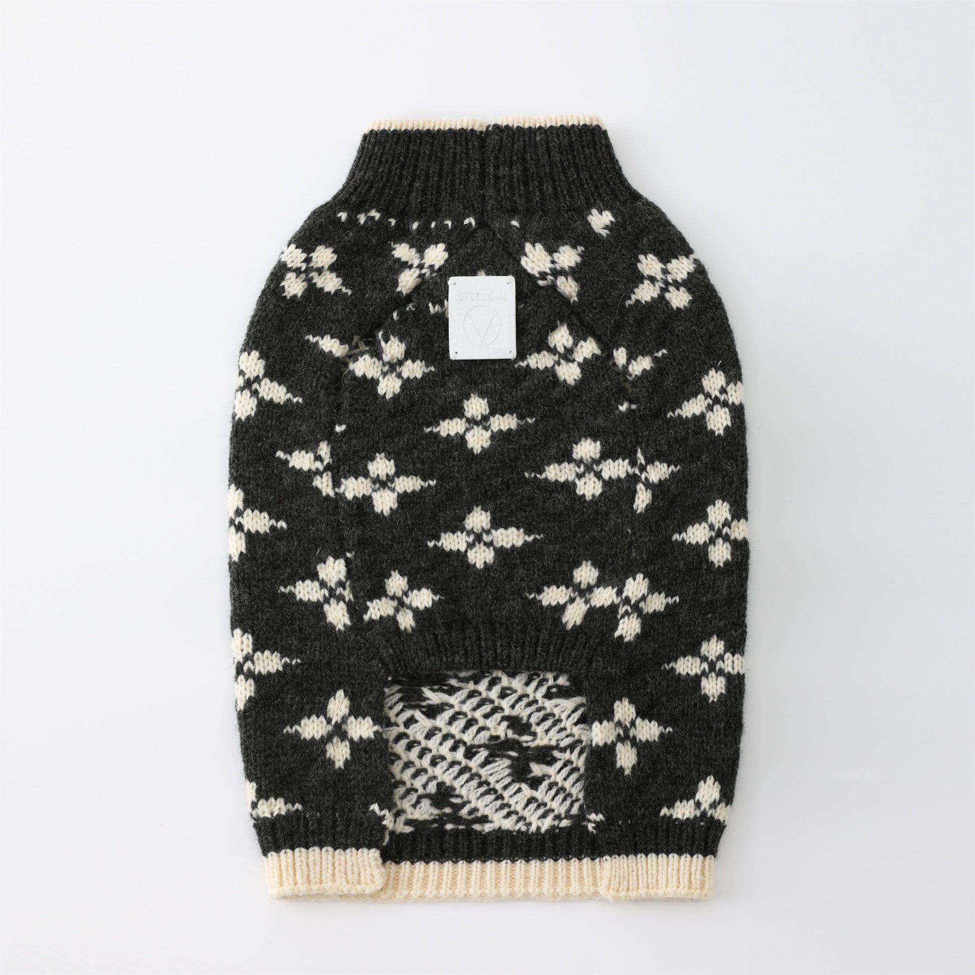 Sleeveless Floral Jacquard Jumper in Dark Grey