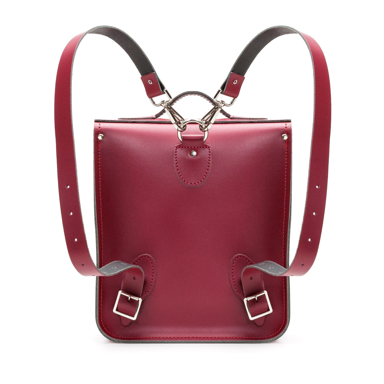 Handmade Leather City Backpack in Oxblood