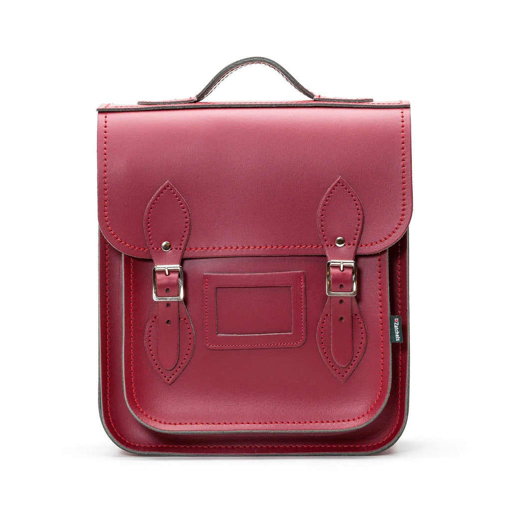Handmade Leather City Backpack in Oxblood