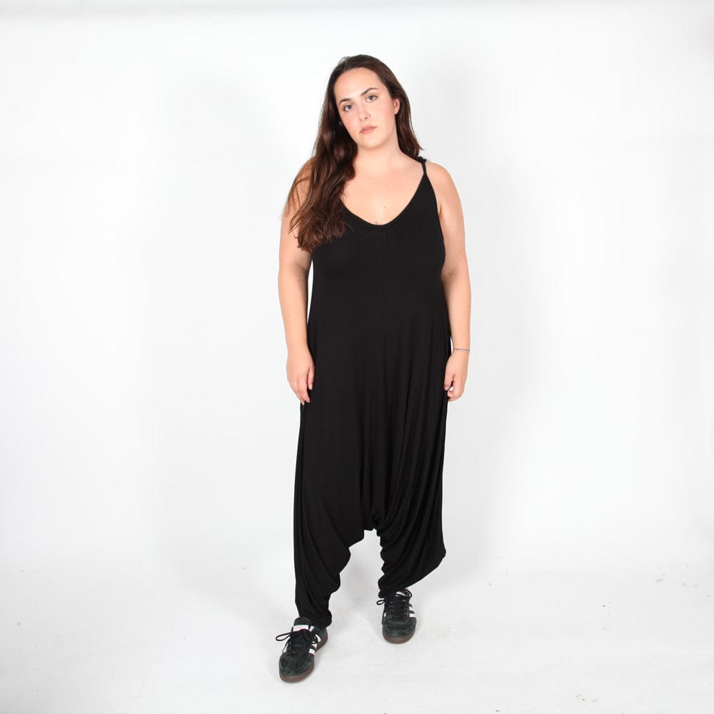 Harem Jumpsuit in Black, Green and Red