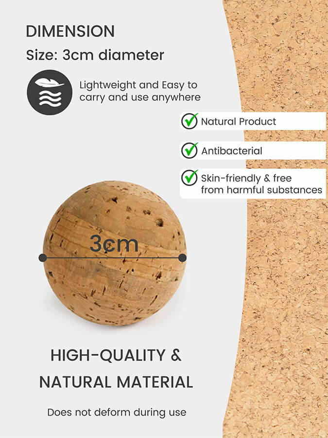 Cork Massage Balls for Muscle Relief