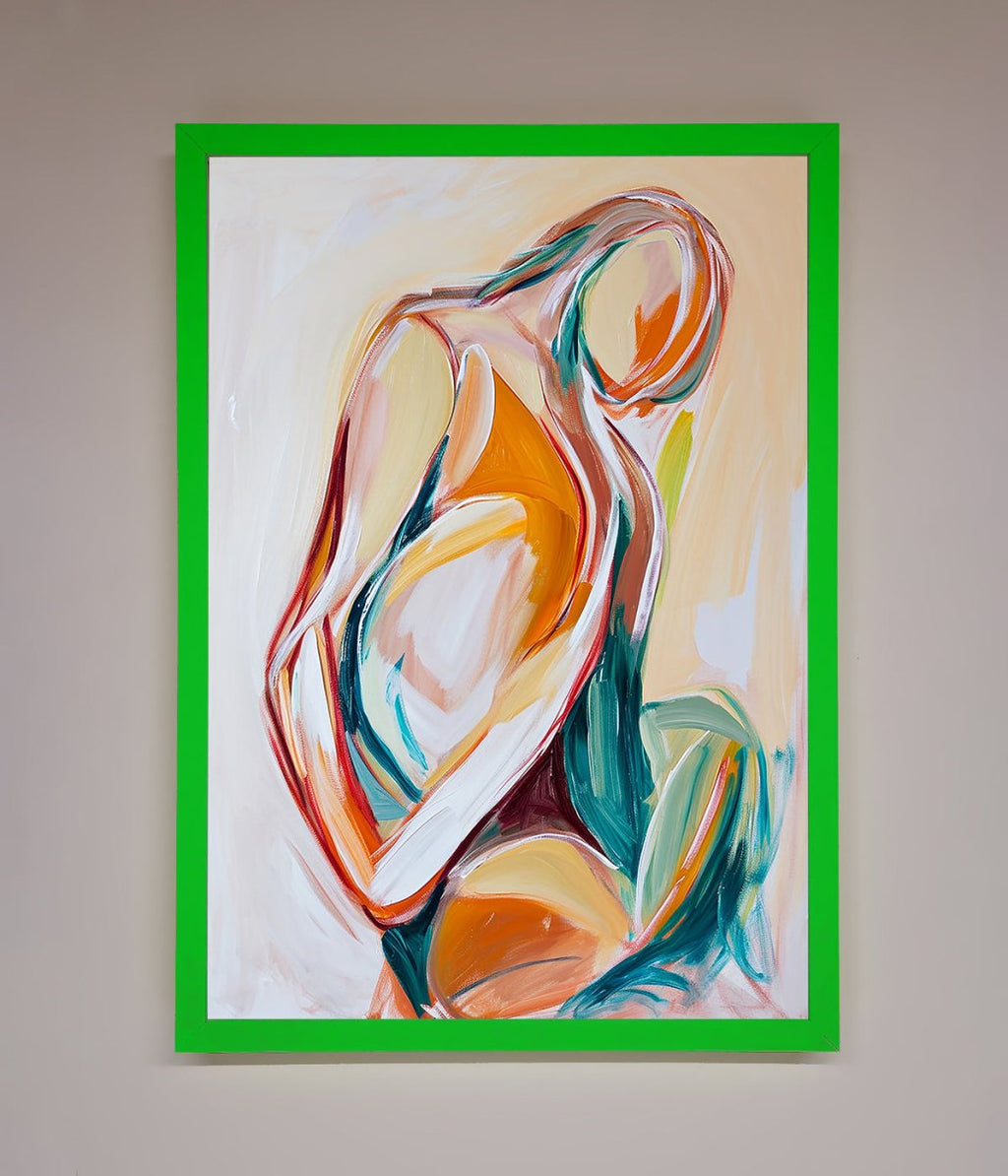Pain Stroke Embrace Framed Poster