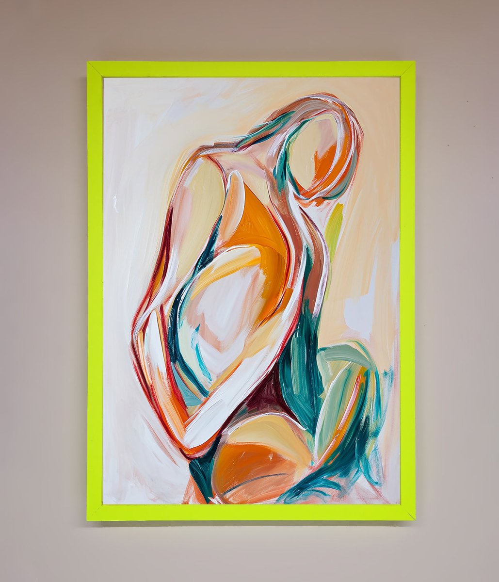 Pain Stroke Embrace Framed Poster