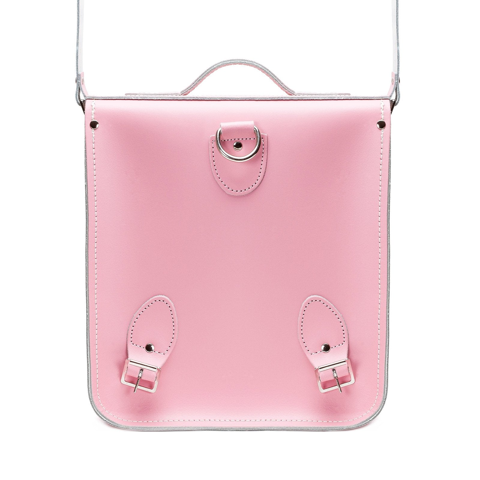 Handmade Leather City Backpack in Pastel Pink