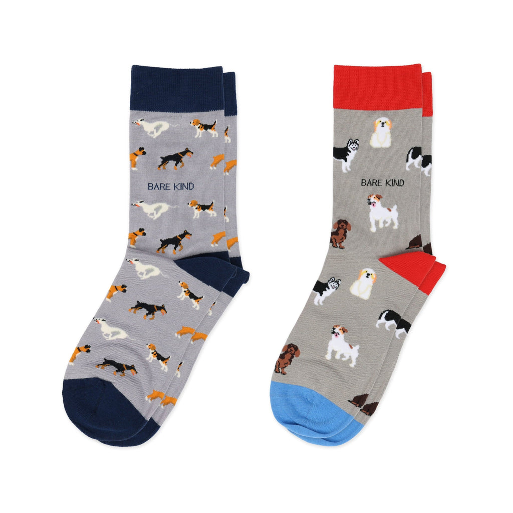 The Paw some Duo Bamboo Sock Set in Grey and Purple