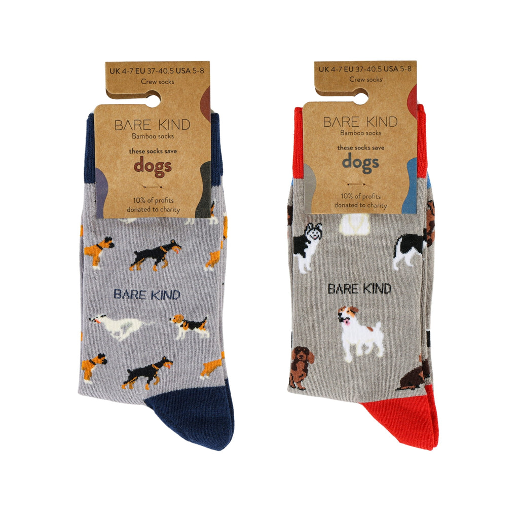 The Paw some Duo Bamboo Sock Set in Grey and Purple