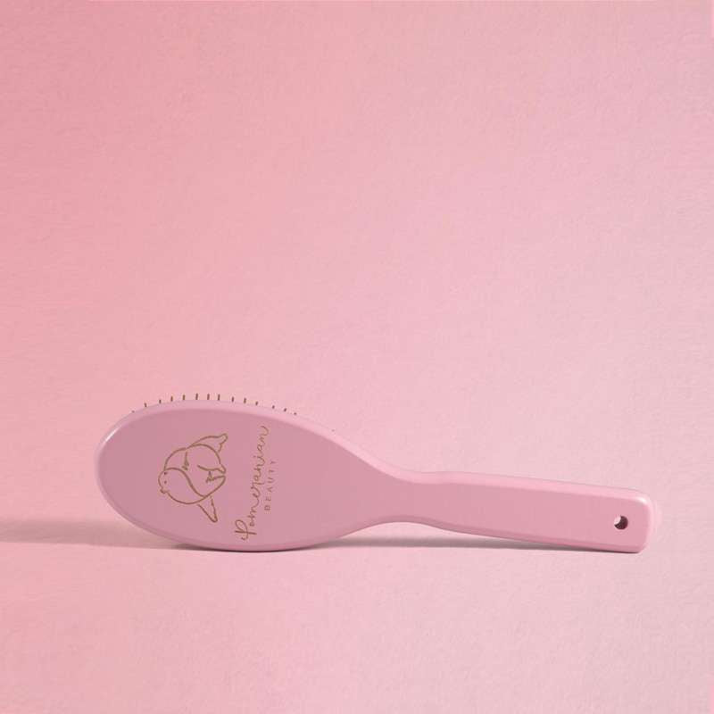 Rose Gold Pomeranian Grooming Brush