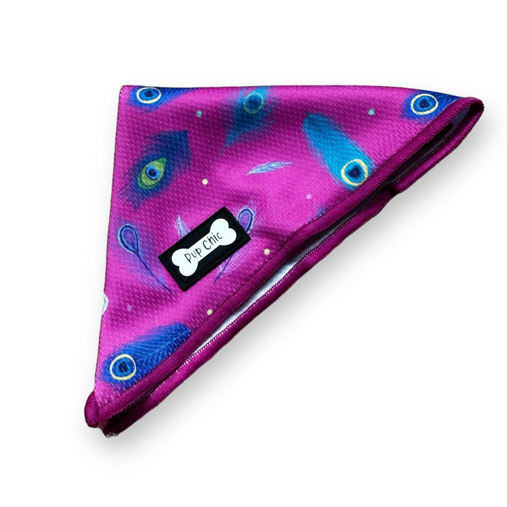 Peacock Power Cooling Bandana for Dogs