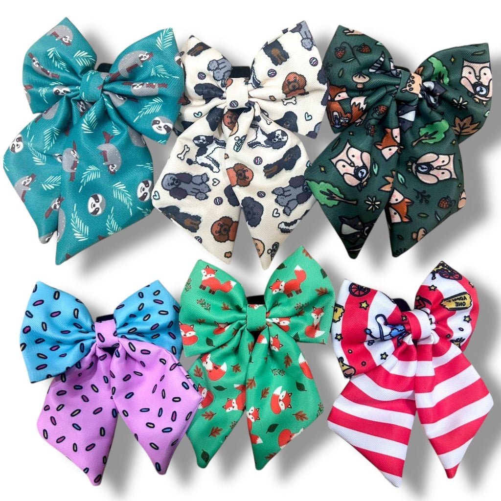 Peacock Power Sailor Bow in Pink