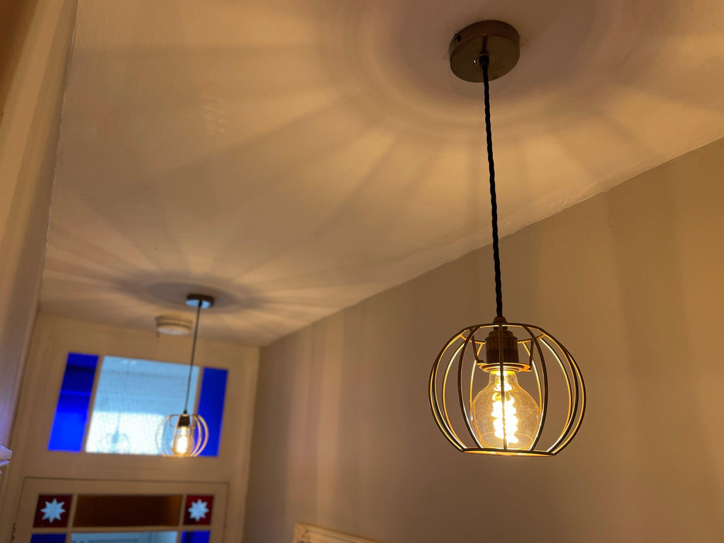 Handmade Pumpkin Cage Pendant Light
