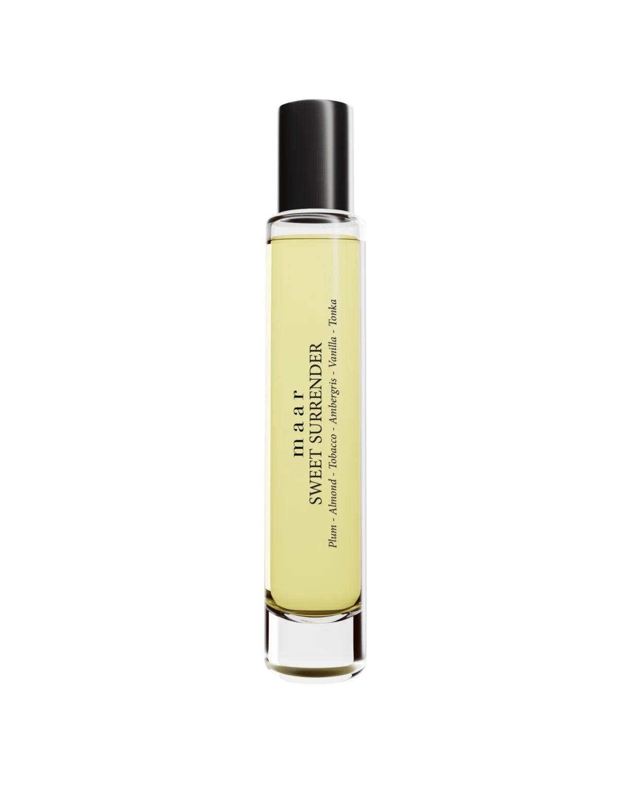 bold closeup of sweet surrender perfume oil with rich plum and tobacco notes