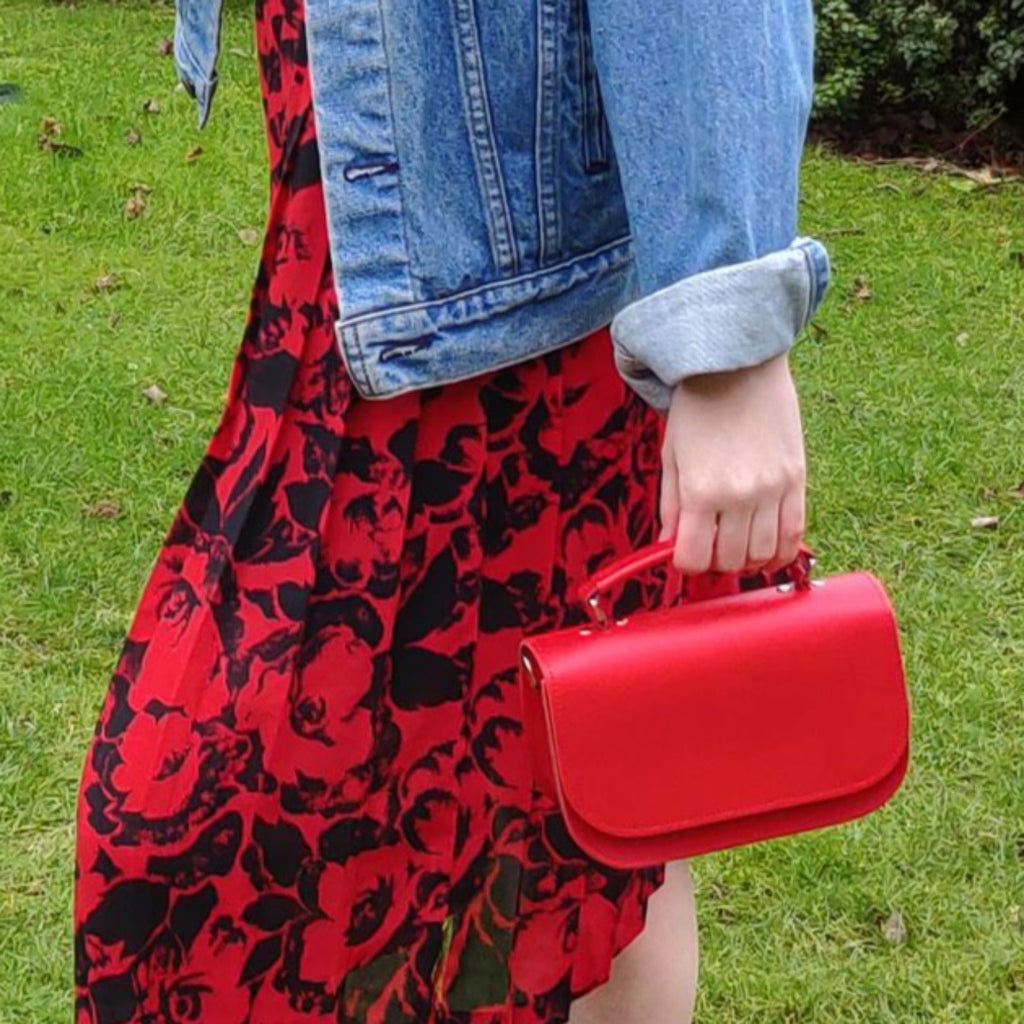 Aura Handmade Leather Bag in Marsala Red