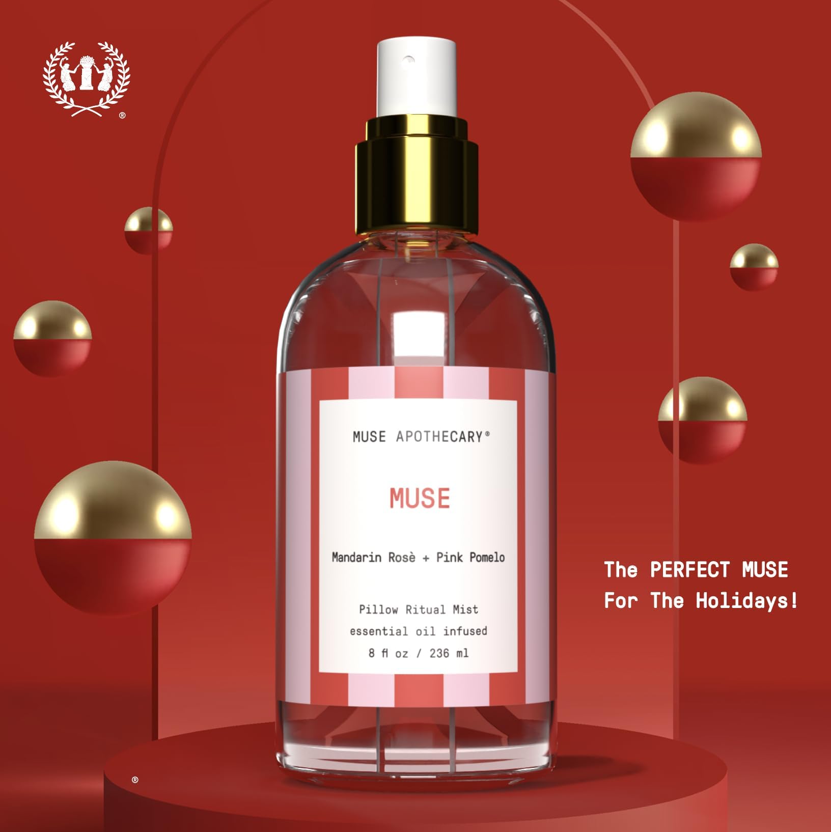 Pillow Ritual Aromatic Mist Mandarin Rose and Pink Pomelo 8 oz