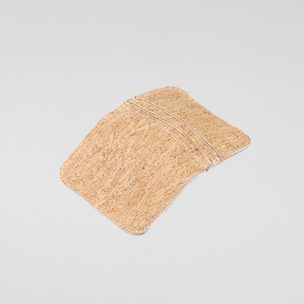 Light on Noeli Ultra Minimalist Leather Card Holder with Cork Interior - Handmade in Tartu, Estonia by Noel at www.brixbailey.com