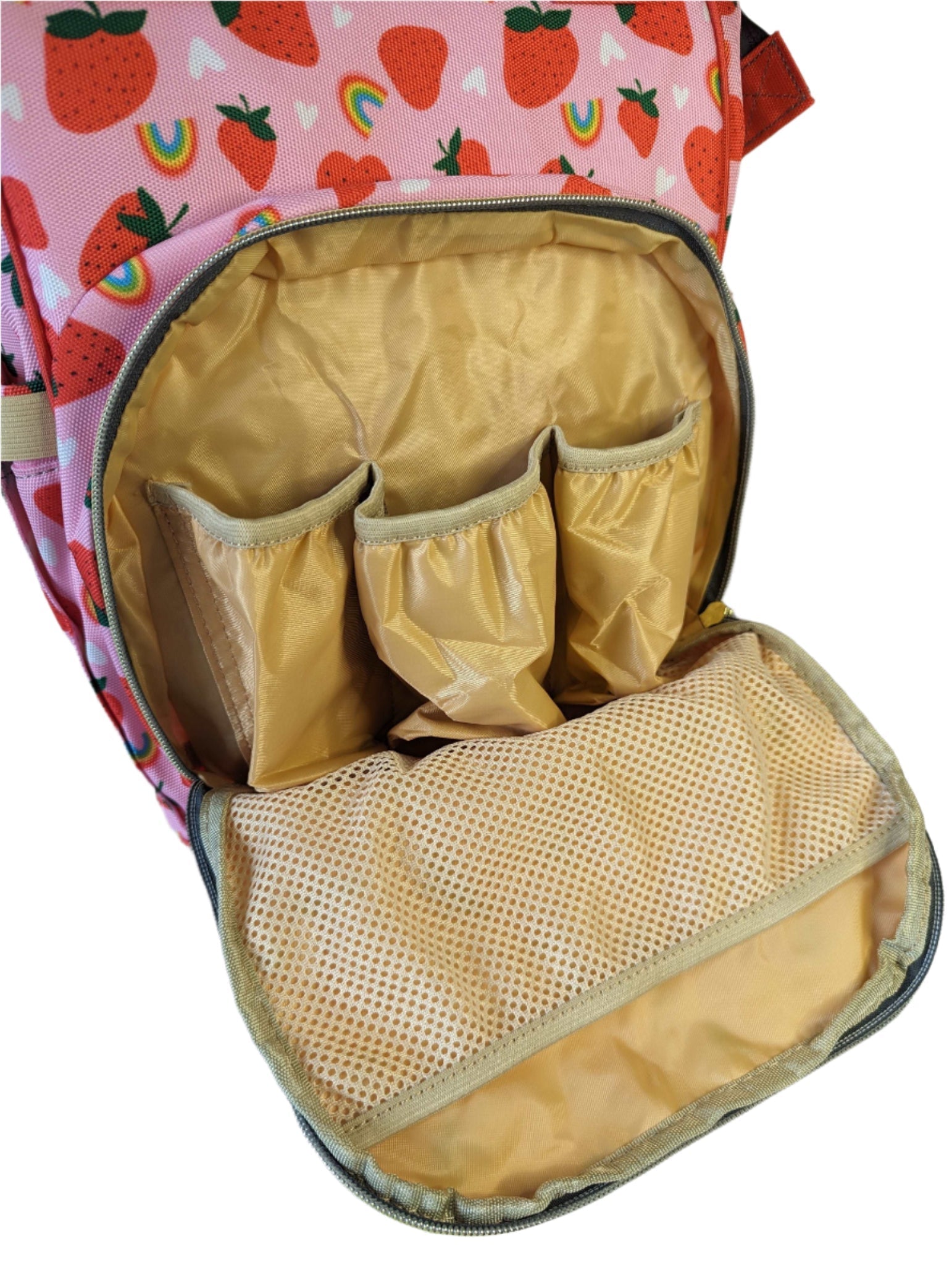 Pink Strawberry Fields Baby Changing Backpack