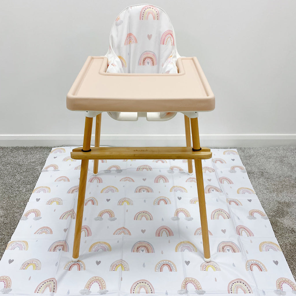 Splash mat - Beau Pink Rainbow Print