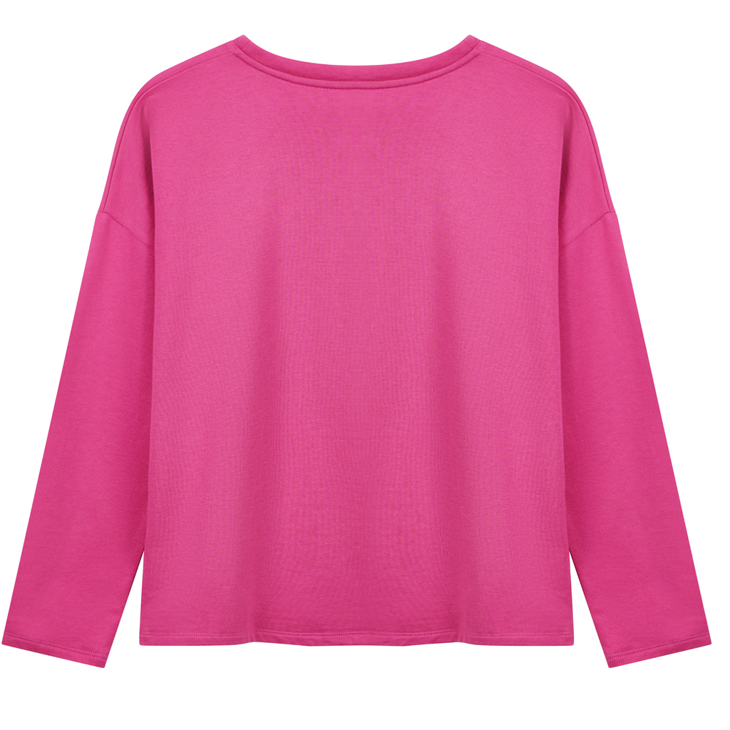 Boxy Sweatshirt in Organic Cotton and Modal