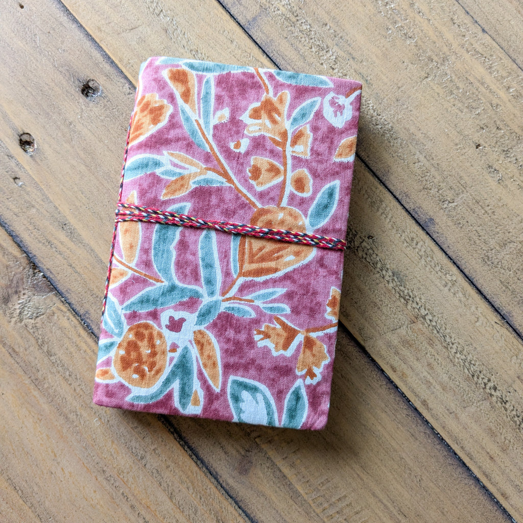 Handmade Eco Cotton Pocket Journal 4 x 6 inch Fair Trade