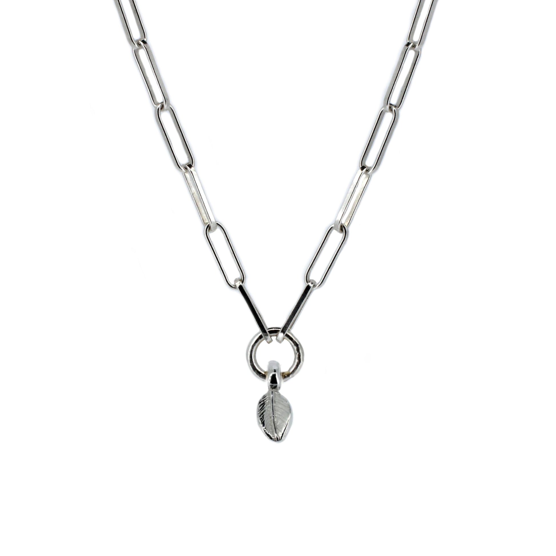 Leaf Trace Silver Chain Necklace