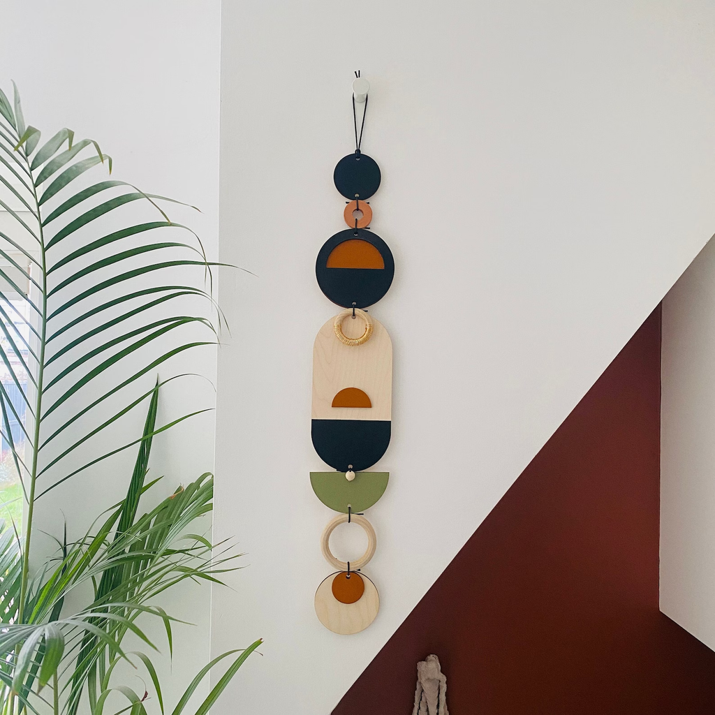 Medium Sunset Modern Art Wood Wall Hanging in Multiple Colours